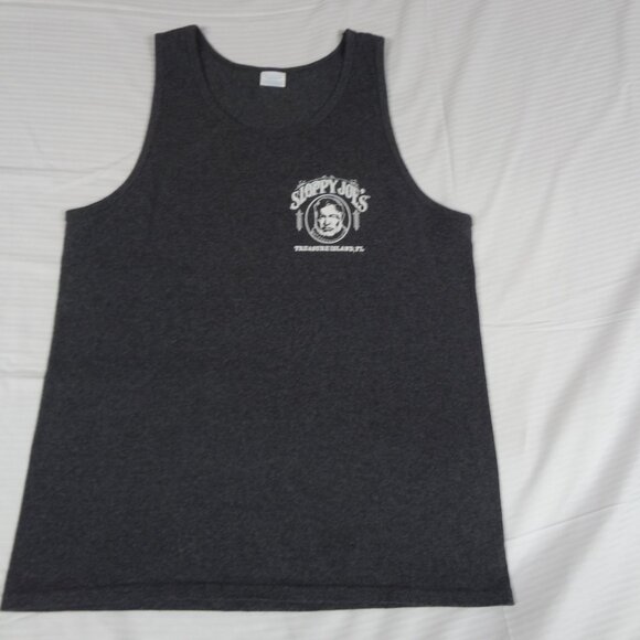 SLOPPY JOE'S TREASURE ISLAND FLORIDA HEMINGWAY GRAY MEDIUM TANK TOP SHIRT L223 - Picture 4 of 5